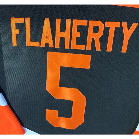 Philadelphia Flyers Minor League bp Quadra Hockey Jersey Canada #5 Flaherty Sz L - Picture 16 of 16